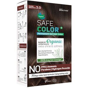 Vegetal Safe Color+ Organic Permanent Gel Hair Color Dark Brown 3.0 190 ml